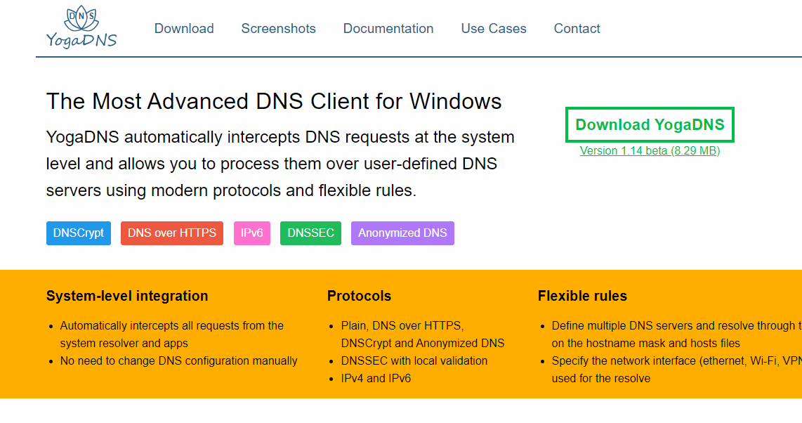 YogaDNS—Windows 平台下DNS-over-HTTPS 加密DNS查询又一利器